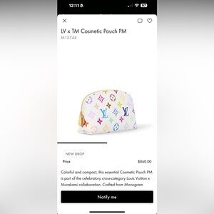 Louis Vuitton Takashi Murakami Cosmetic Pouch PM🌈